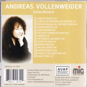 Andreas Vollenweider - Eolian Minstrel  - (CD)