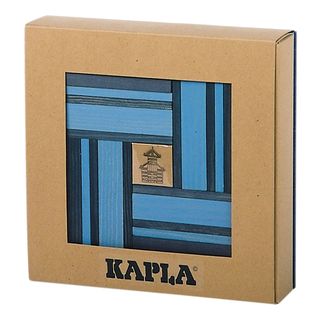 KAPLA Buch und Farben - Bausteine-Set (Hellblau/Dunkelblau)