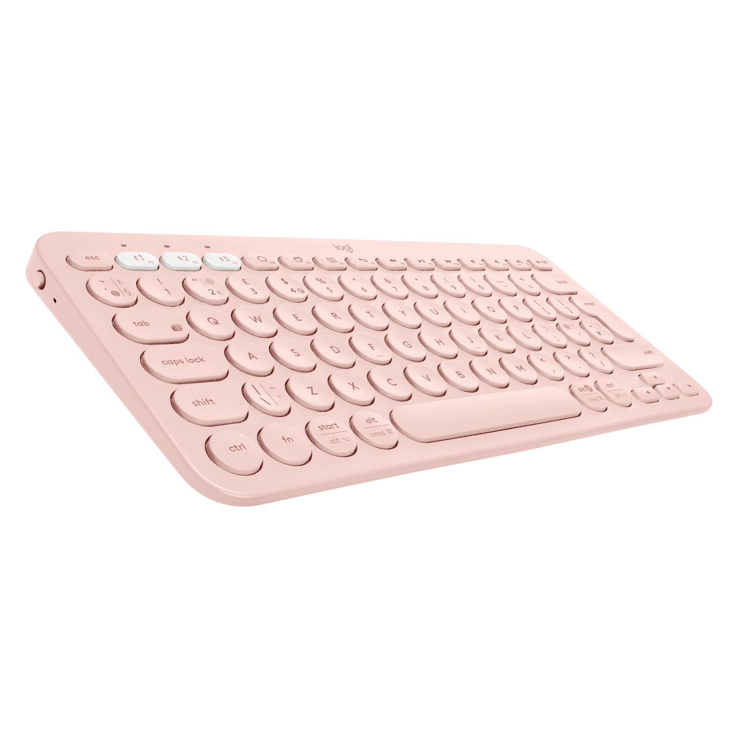 Teclado inalámbrico - Logitech K380, Bluetooth® 3.0, Hasta 10 m, QWERTY, 2 x AAA, Rosa