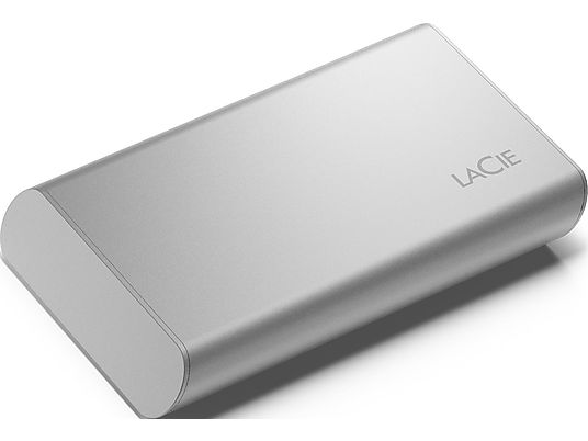 LACIE Portable SSD - Disque dur (SSD, 500 Go, Moon Silver)
