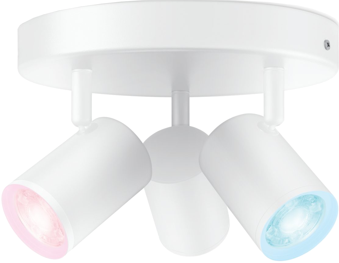 WIZ Luminaire à 3 spots Imageo RGB Blanc (55451100)