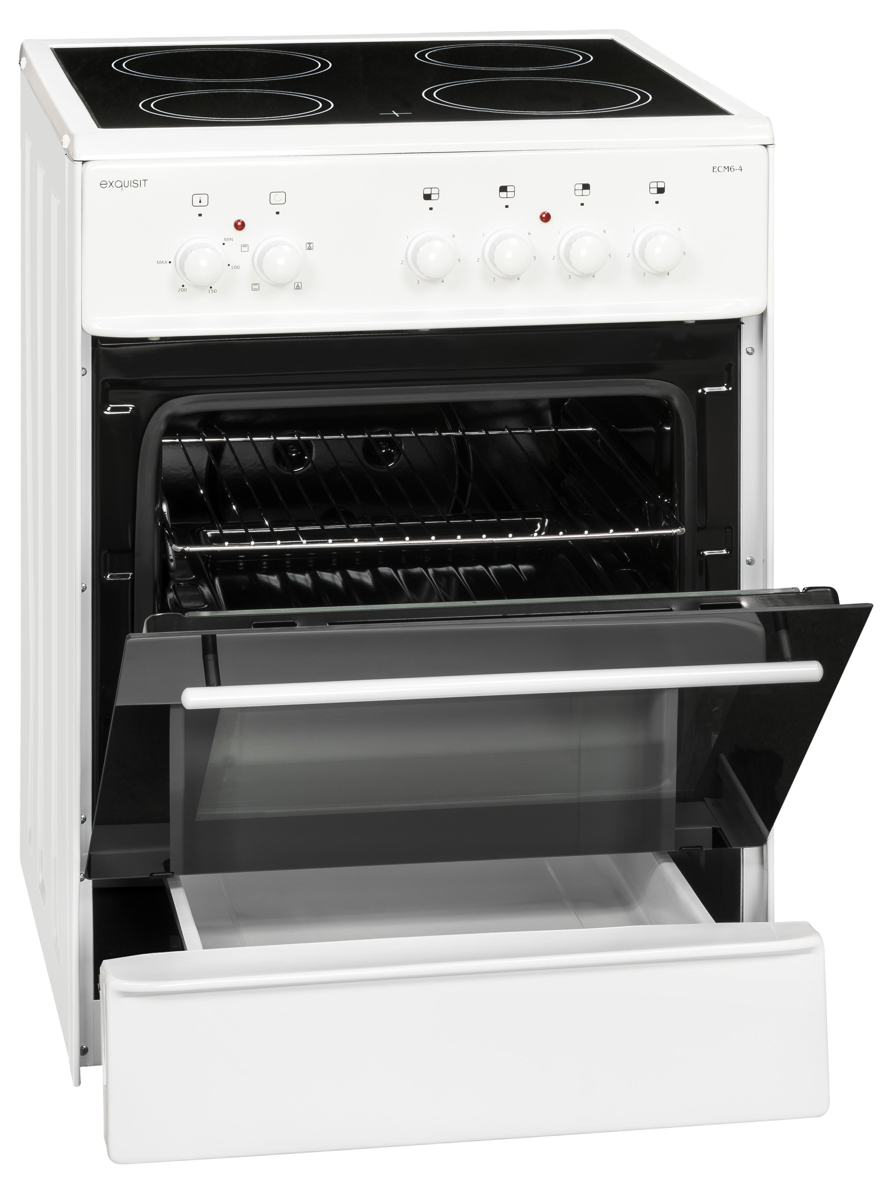 EXQUISIT ECM6-4  Standherd (EEK A, Elektrokochfeld, 61 l)