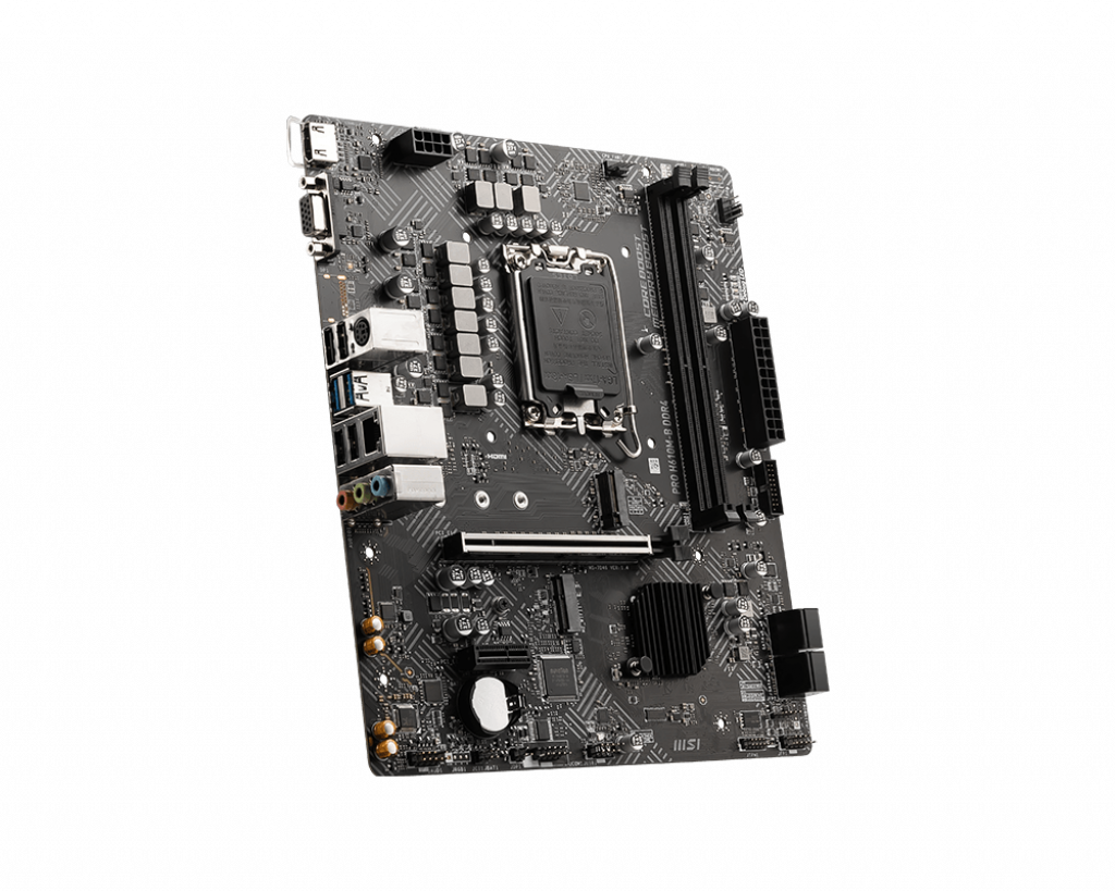 MSI Pro H610M-B DDR4 Soket 1700 DDR4 3200(OC) PCI-E Gen 4 ,M.2 USB3.2 1x 1G LAN mATX Anakart