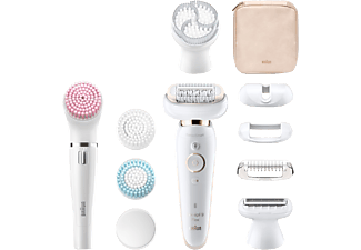 BRAUN Silk-épil 9-100 Flex - Épilateur Set (Blanc/Or)