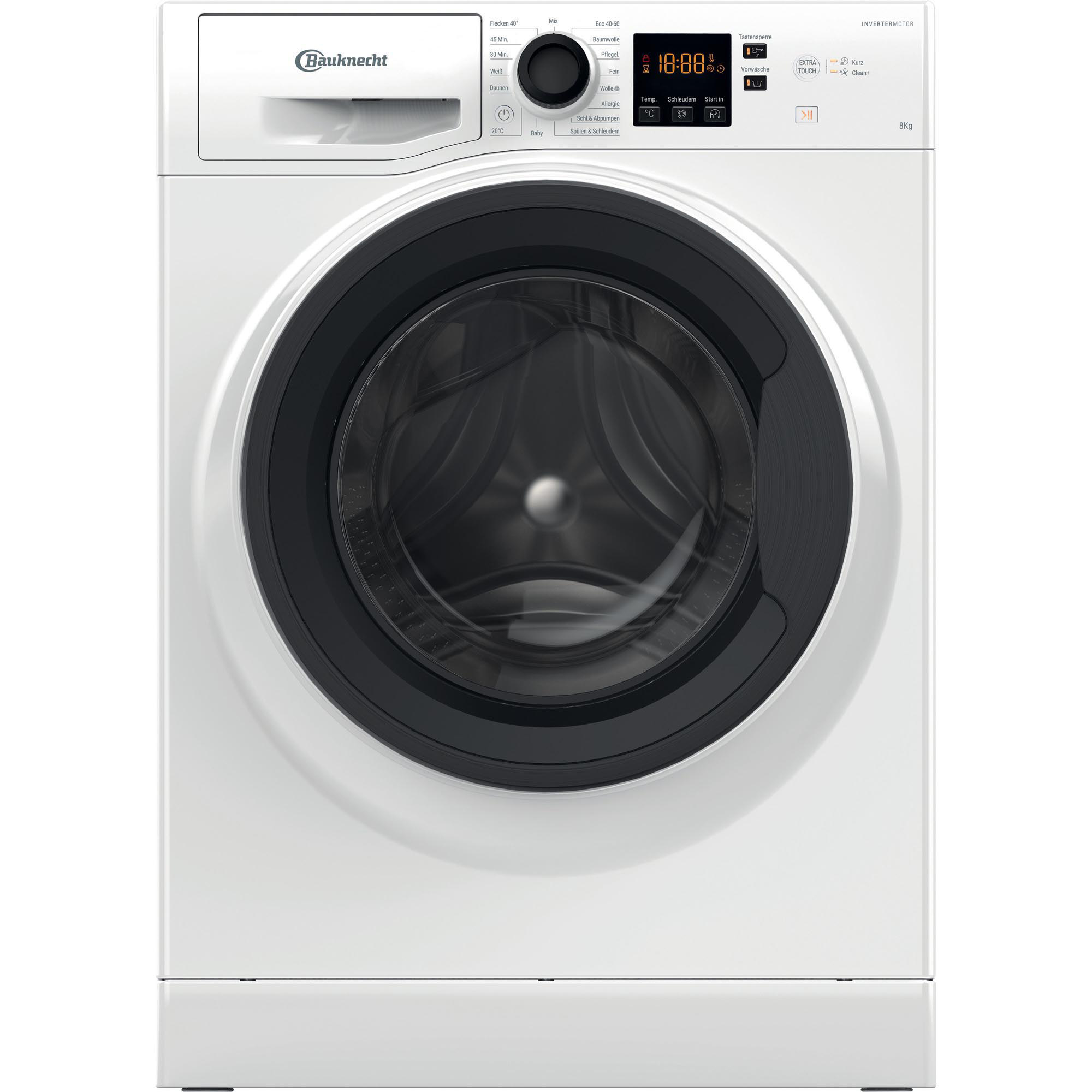 BAUKNECHT WM 8 M100 B Waschmaschine (8 kg, 1351 U/Min., B)