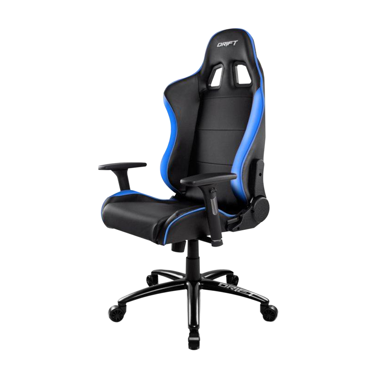 Silla gaming - Dirft DDR200, altura regulable, Azul y Negro