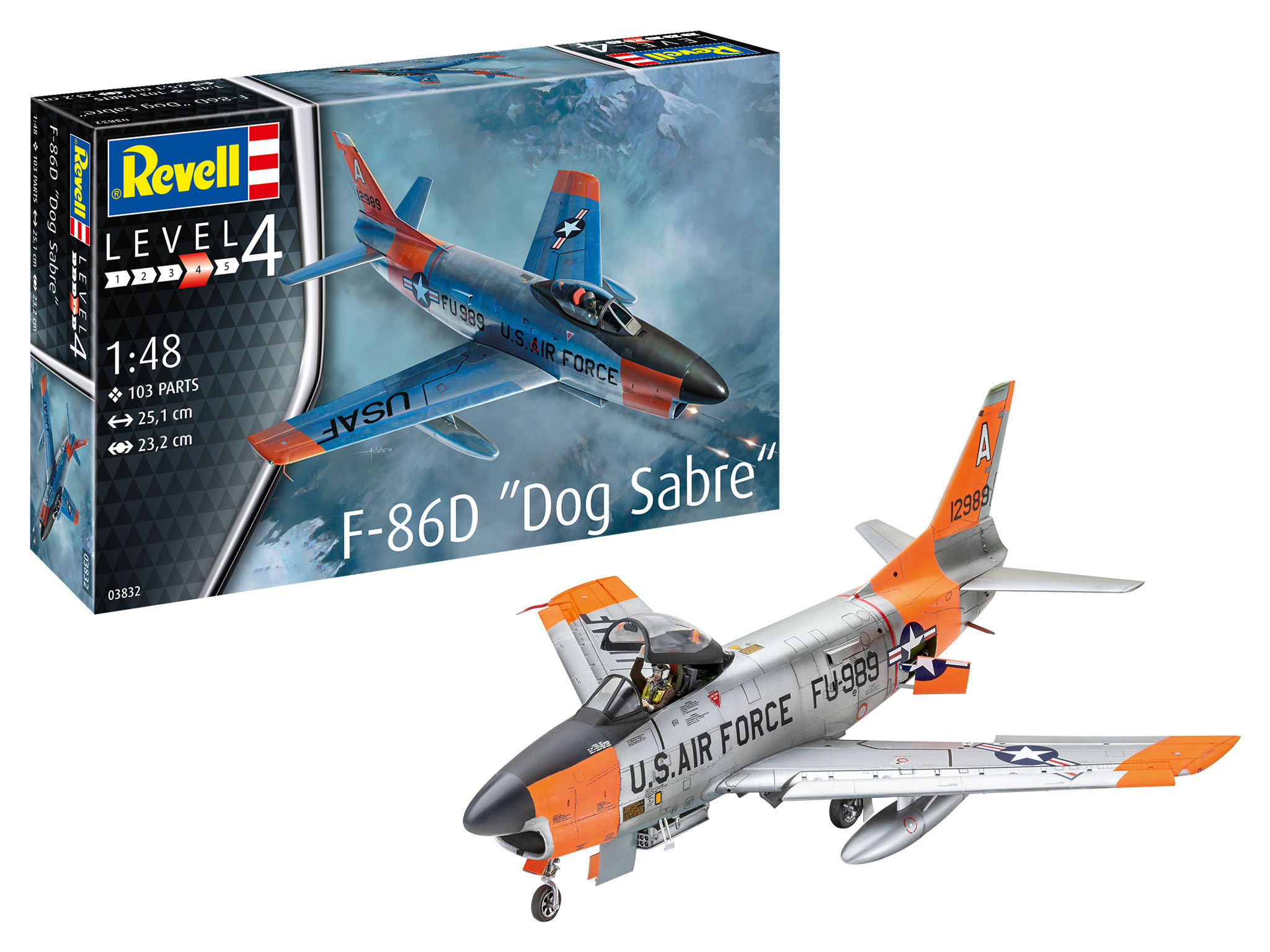 Model Dog REVELL Sabre Mehrfarbig Set Modellbausatz, F-86D