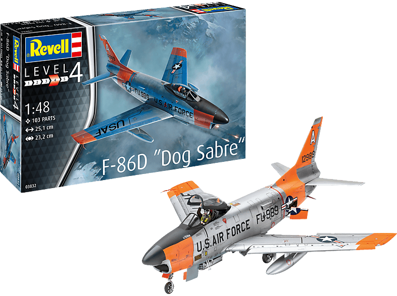 REVELL Model Set F-86D Dog Sabre Mehrfarbig Modellbausatz