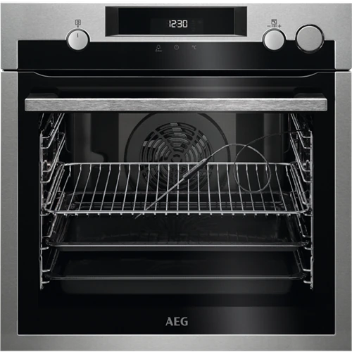 Horno - AEG BSE577321M, Multifunción, Vapor, 72 l, Pirolítico, Sonda Térmica, 60 cm, Inox Antihuellas