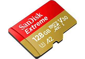SANDISK Extreme microSDXC 128GB Kit, R190/W90, UHS-I U3, A2, Class 10