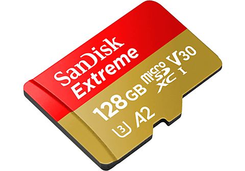 SANDISK Extreme microSDXC 128GB Kit, R190/W90, UHS-I U3, A2, Class 10