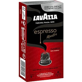 Cápsulas monodosis - Lavazza Espresso Maestro Classico, 10 Cápsulas,  Compatibles con el sistema Nespresso, Rojo