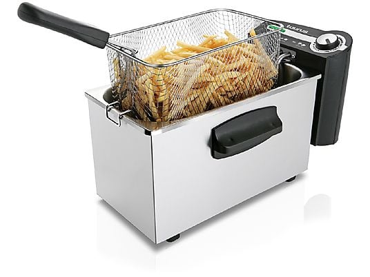 Freidora - Taurus Professional 4 - Freidora, Capacidad de 4 litros, Potencia 2200W, Desmontable, Acero inox