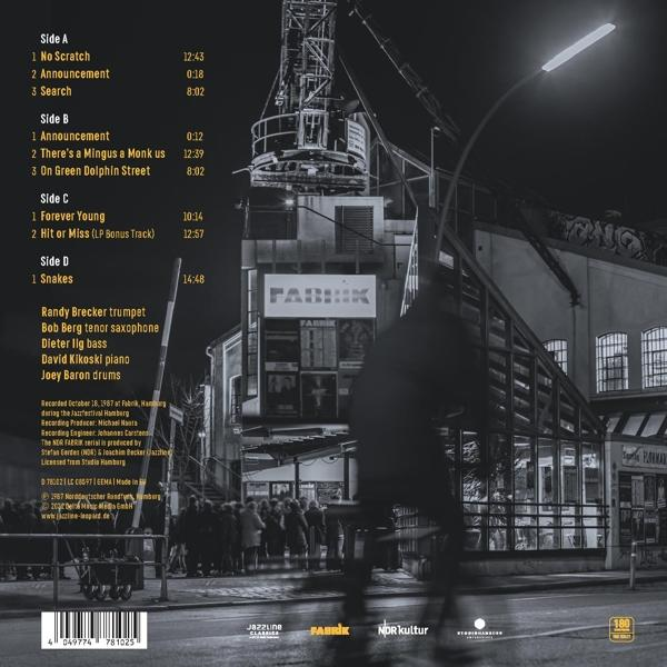 Randy Band Brecker - Live At Fabrik Hamburg 1987 (180Gr./Gatefold)  - (Vinyl)