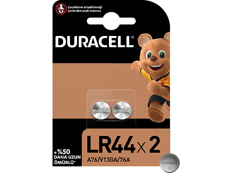 Duracell Lr44 2'li 1.5 Volt Düğme Pil