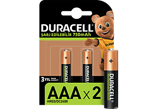 DURACELL 2'li AAA 750 mAh Şarj Edilebilir Pil_0