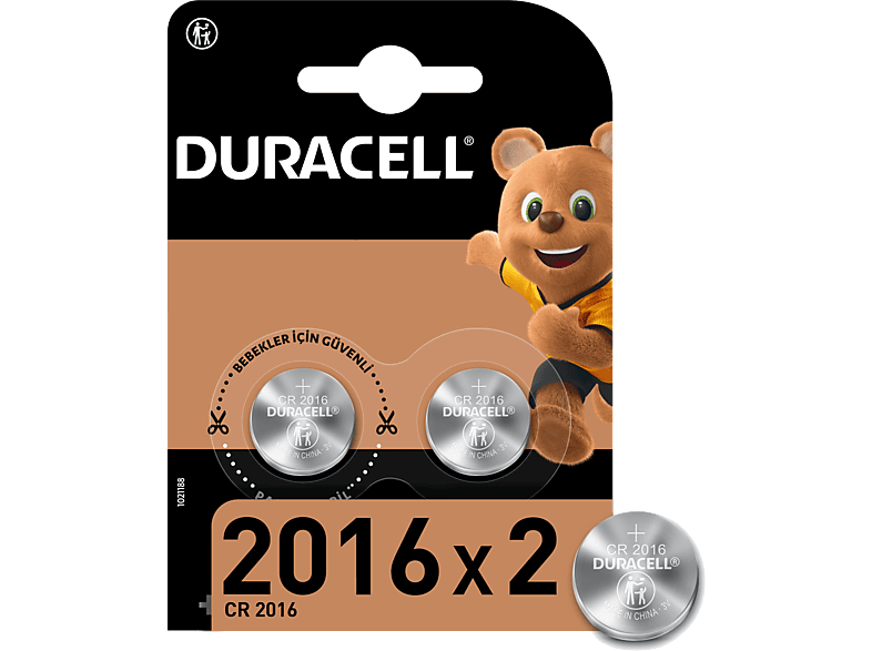 DURACELL 2016 2'li 3Volt Düğme Pil