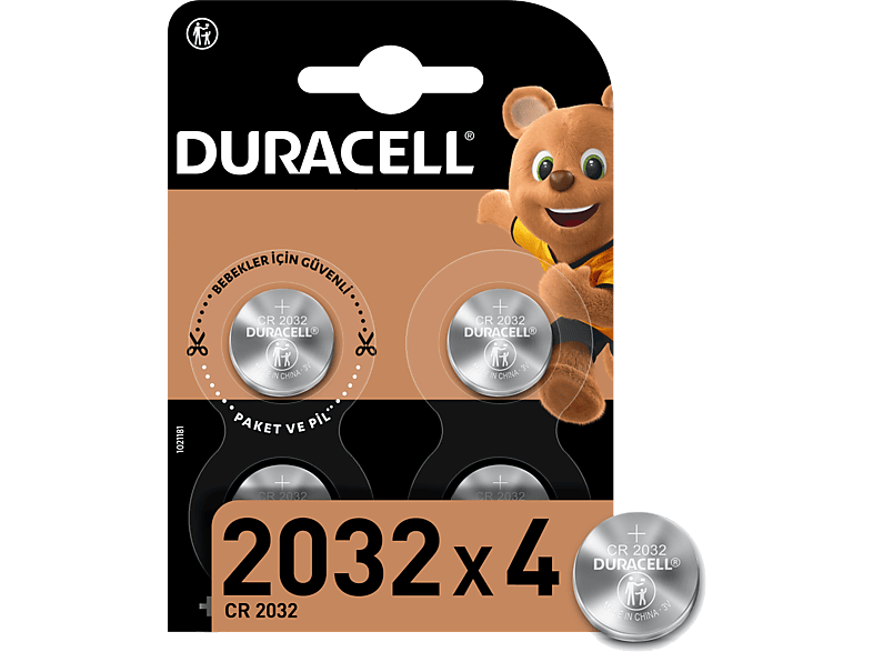 DURACELL 2032 4'lü Paket Düğme Pil_0
