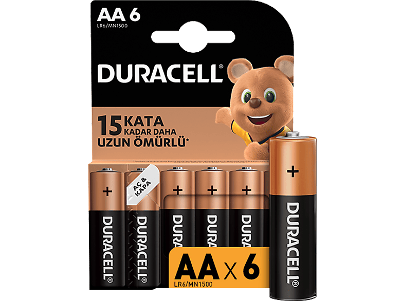 DURACELL 6'lı AA Basic Kalem Pil