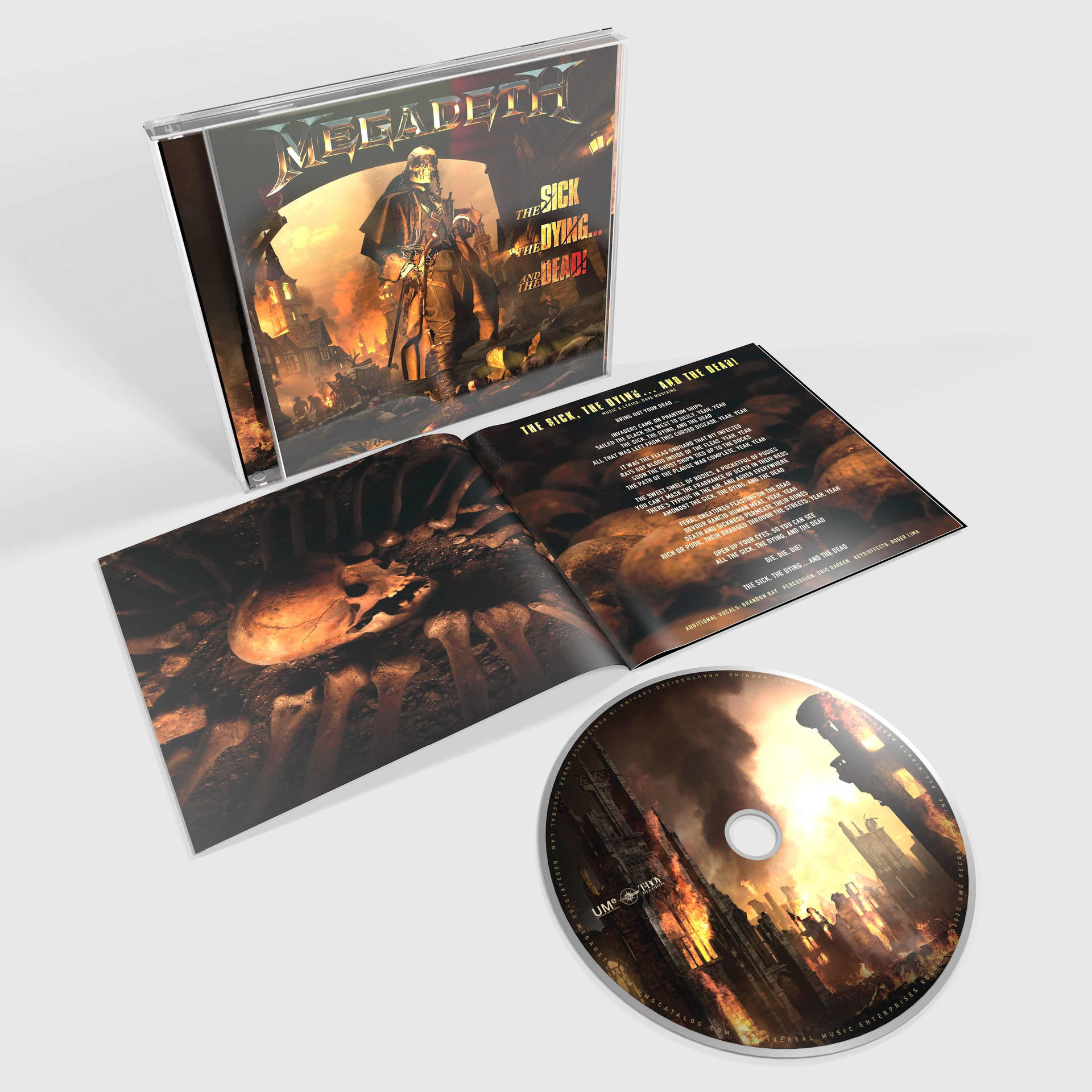 CD-Set mit Albumcover und Disc. Das Cover zeigt einen Krieger.