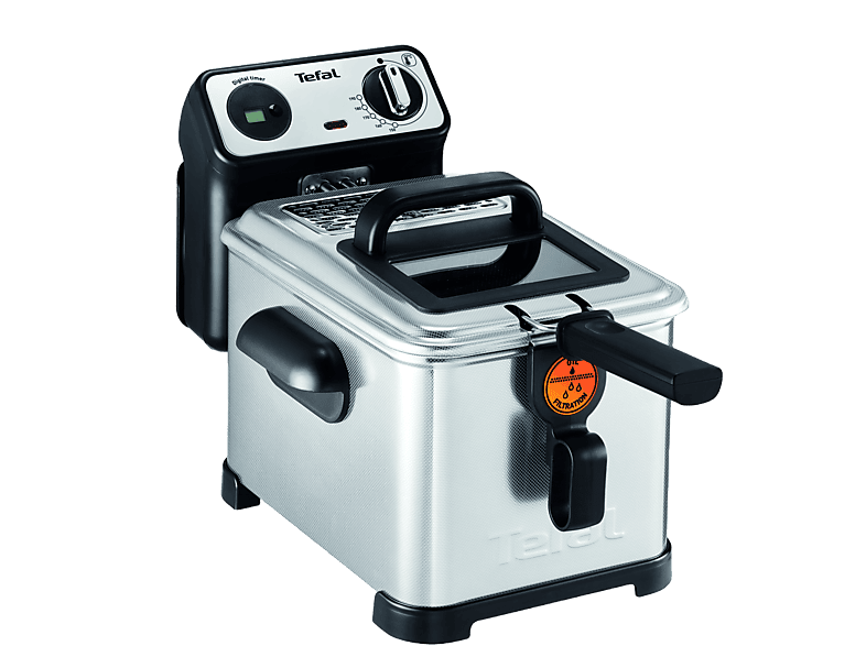 Freidora - Tefal FILTRA PRO 3L DIGITAL FR5111, 2400W, Zona fría, Acero inoxidable