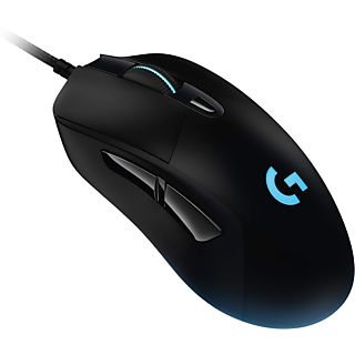 Ratón gaming - Logitech G G403 Hero, 25.600 ppp, Lightsync, Peso y botones personalizables, Diseño ergonómico, Negro