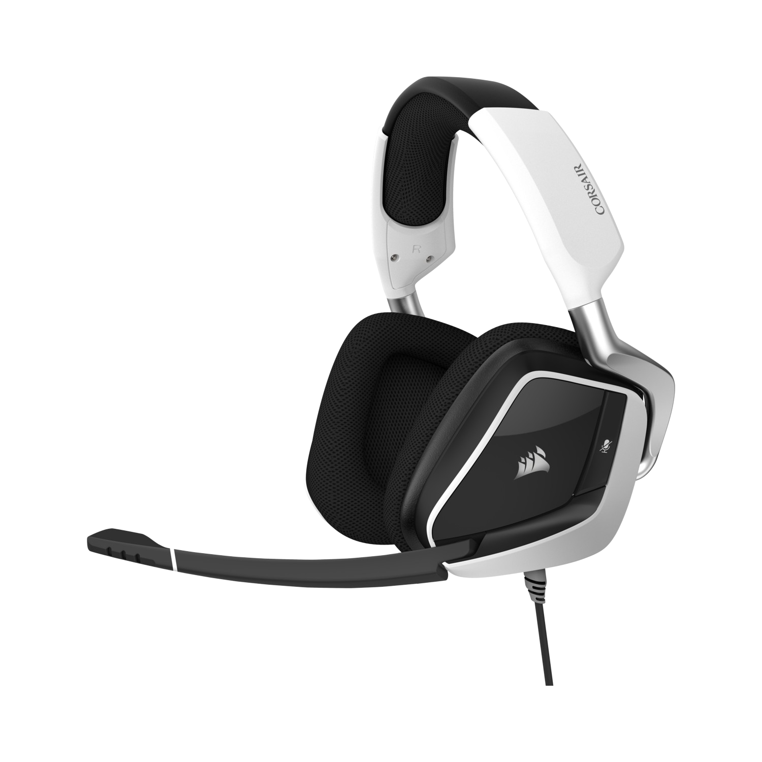 Auriculares gaming - Corsair Void Elite, De diadema, Con cable, USB, RGB, Transductores 50 mm, Blanco