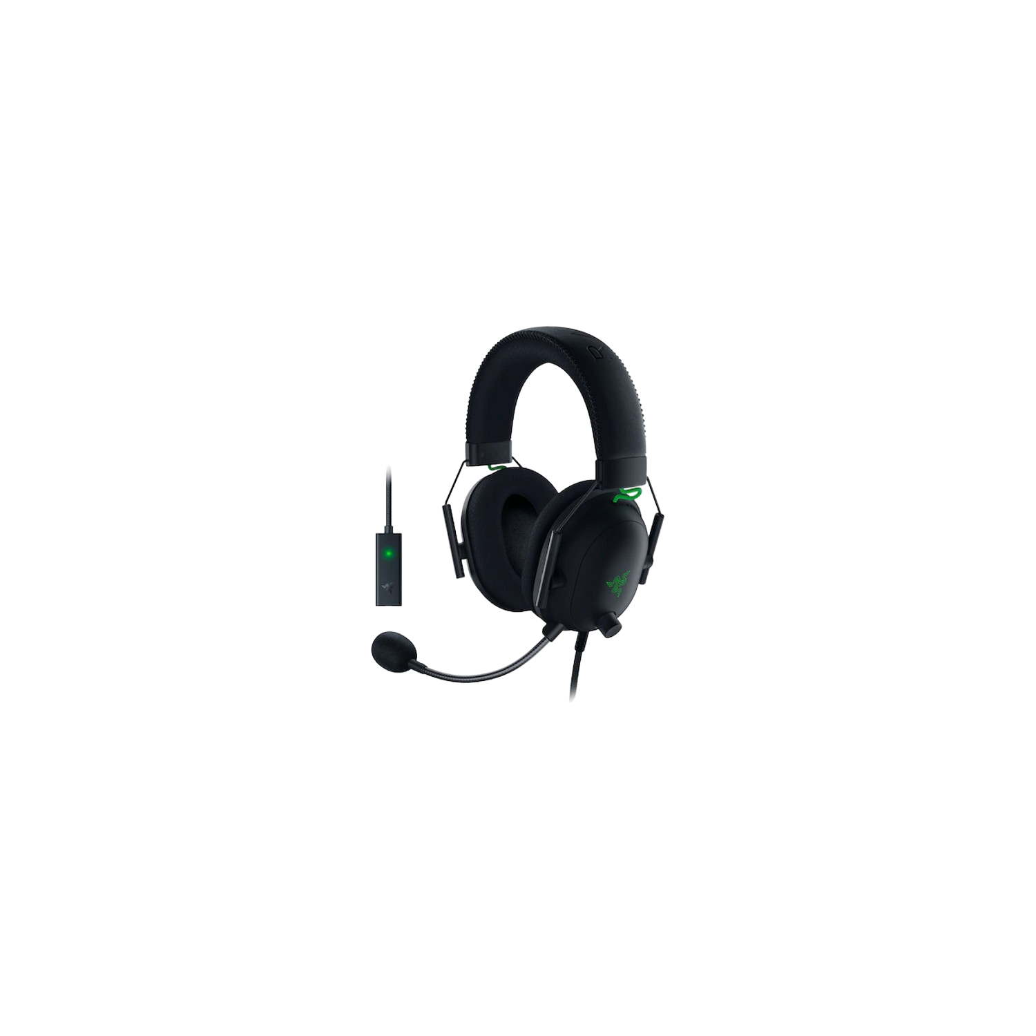 Auriculares gaming - Razer Blackshark V2, De diadema, Con cable, Negro+ Potenciador de Micrófono USB