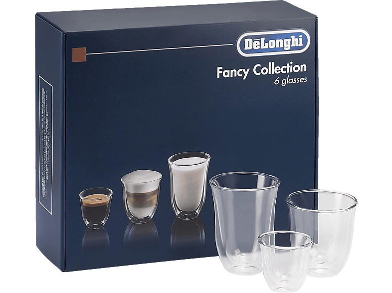 DELONGHI Fancy Collection 6erSet Kaffeegläser DLSC302 Transparent