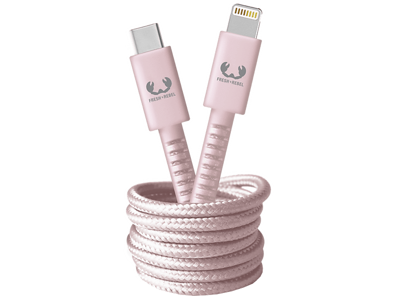 Fresh N Rebel Usb-c / Lightning-kabel 2 M Smokey Pink (2clc200sp)