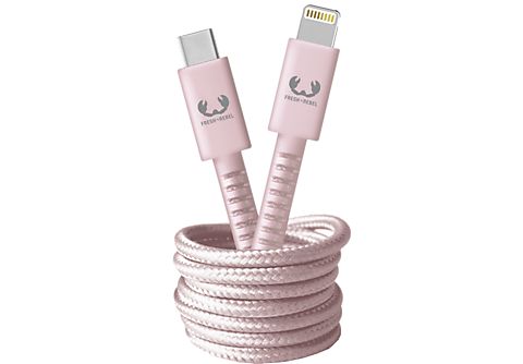FRESH N REBEL Câble USB-C / Lightning 2 m Smokey Pink (2CLC200SP)