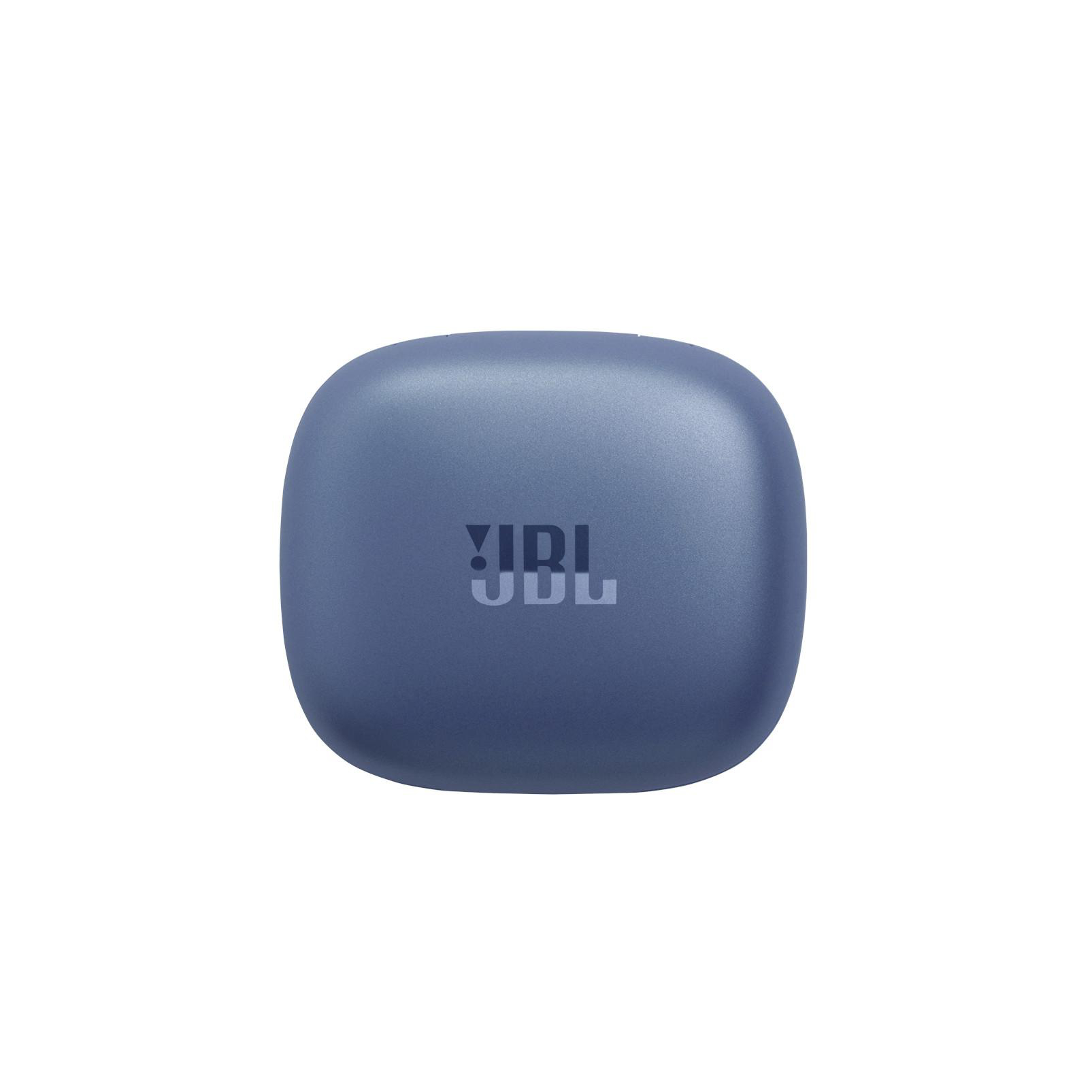 Ein blaues JBL-Ladecase mit dem JBL-Logo in Weiß auf der Oberseite.