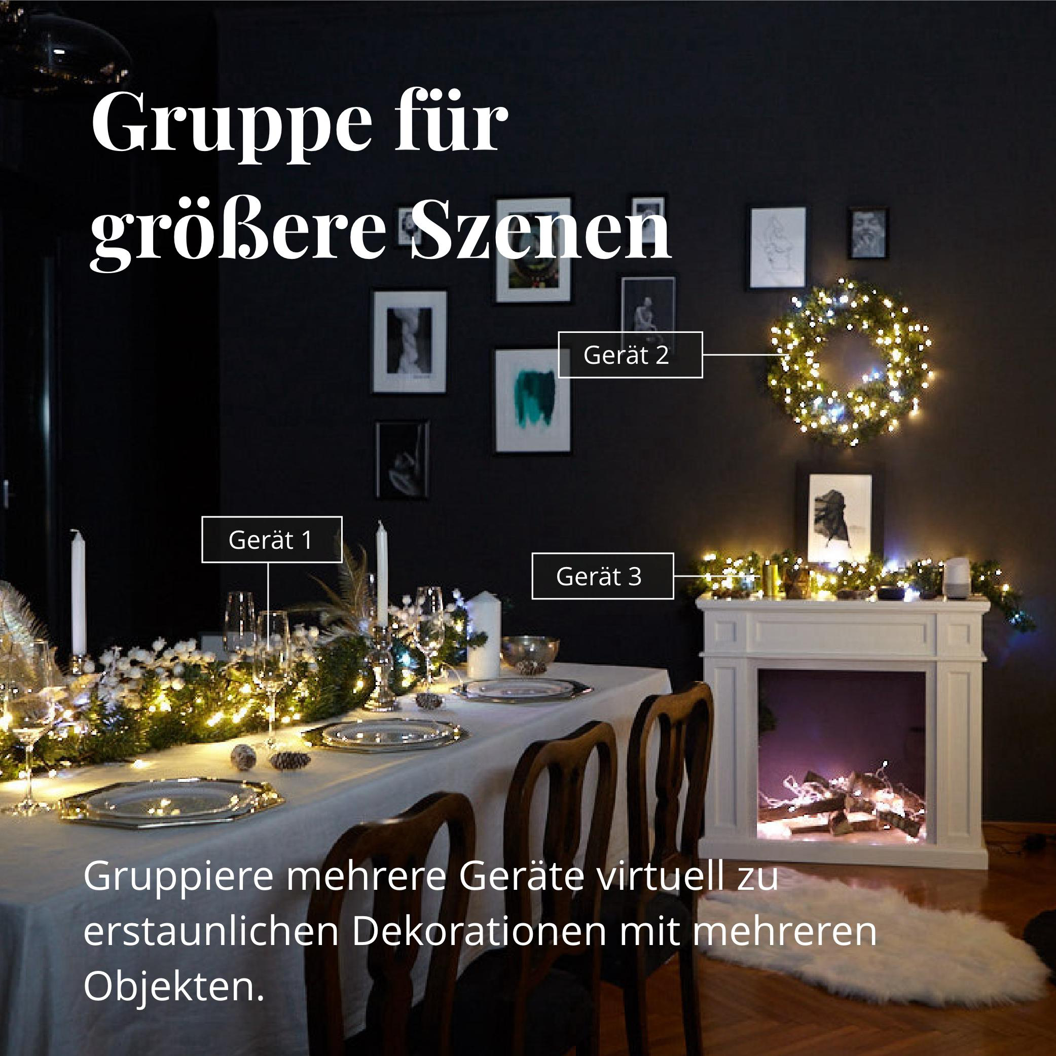 TWINKLY TWS400GOP-BEU Strings, WLAN, Gen II, IP44 Lichterketten, Schwarz, Weißtöne