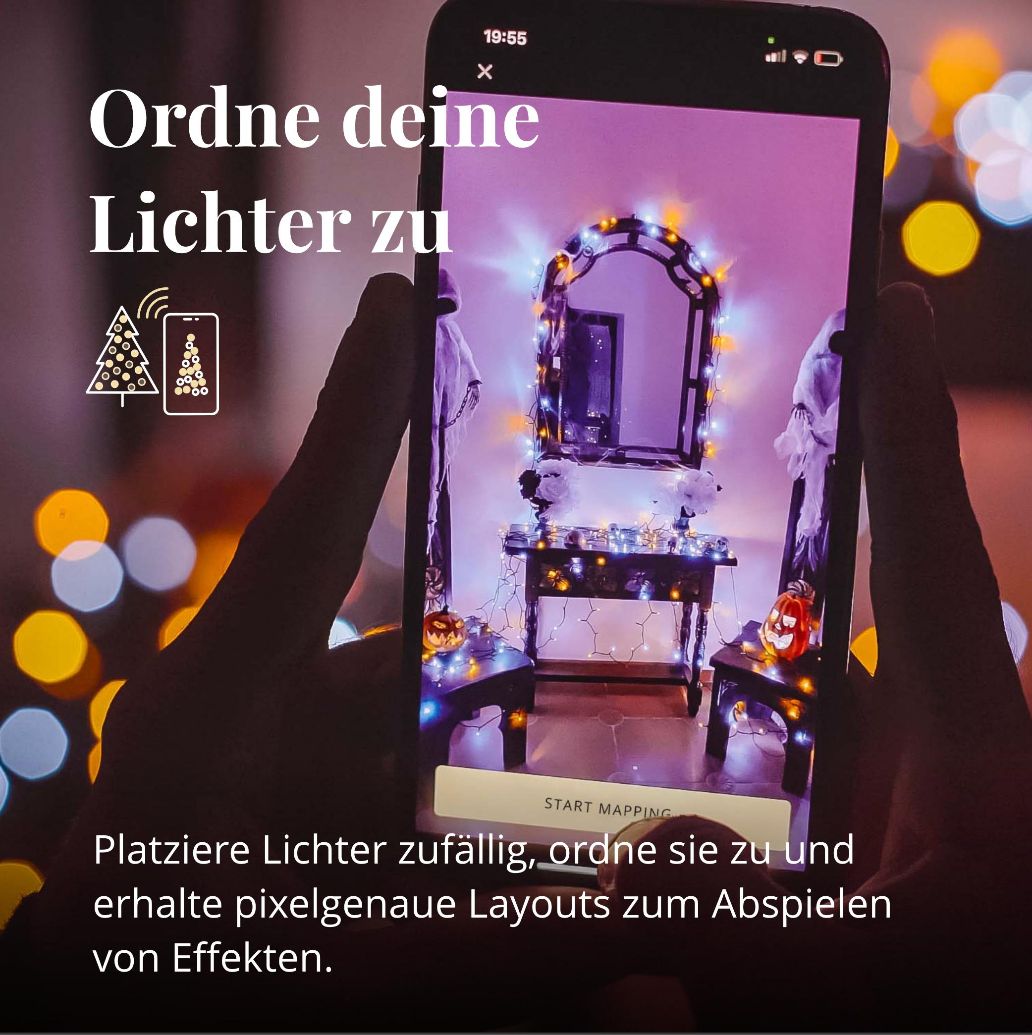 TWINKLY TWS400GOP-BEU Strings, WLAN, Gen II, IP44 Lichterketten, Schwarz, Weißtöne