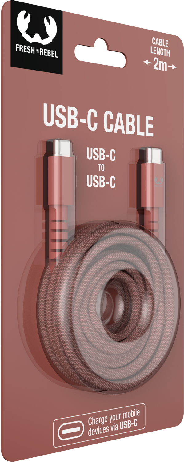 FRESH N REBEL USB-C-kabel 2 m Safari Red (2CCC200SR)