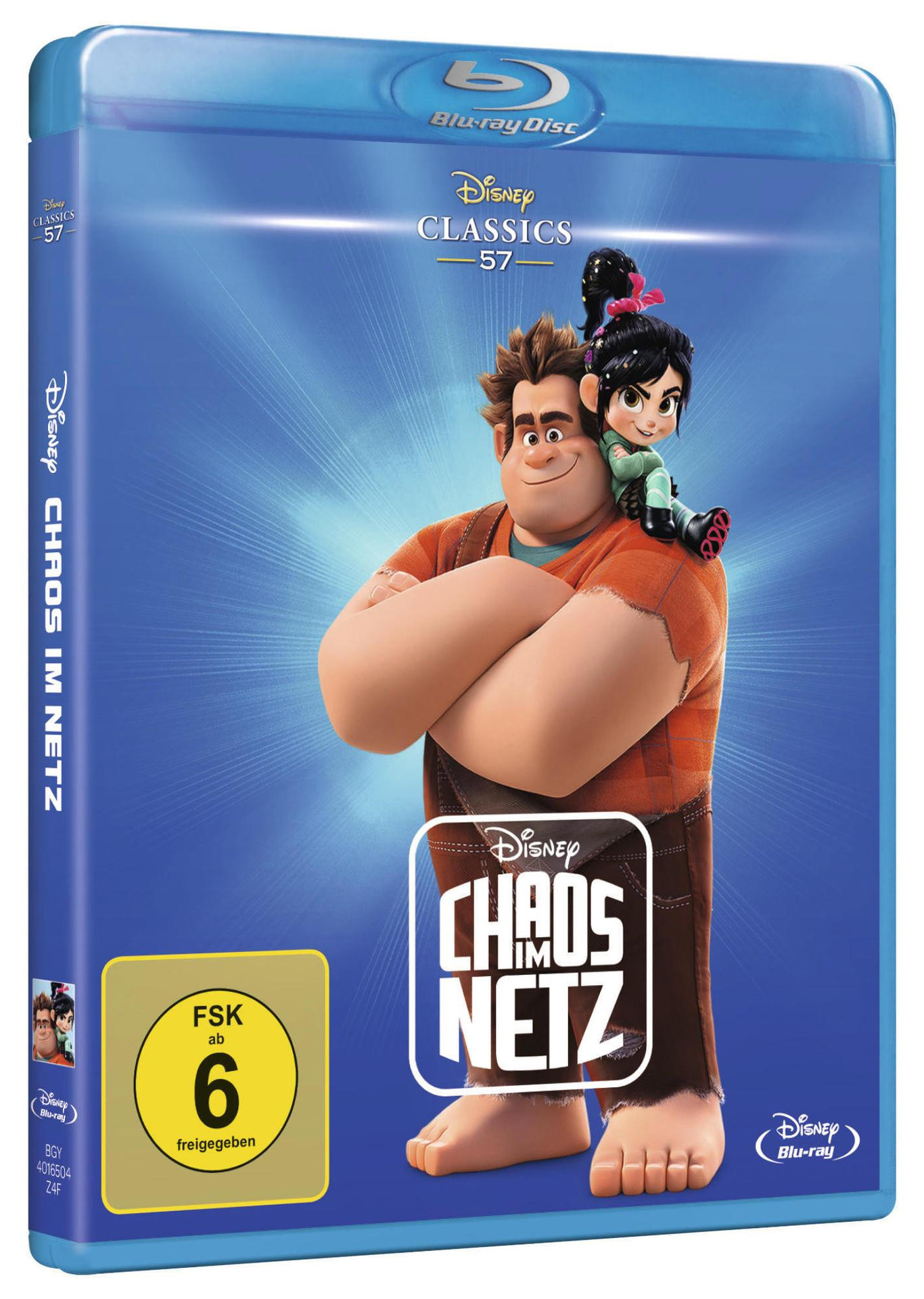 Blu-ray Disc des Films 'Chaos im Netz'. Mit Ralph und Vanellope.