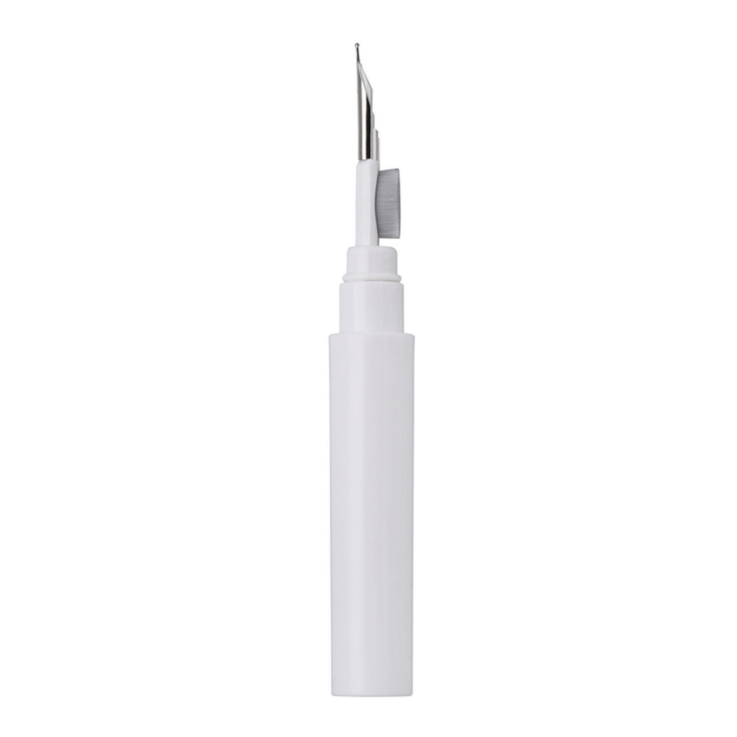 Una herramienta de pluma blanca con un pincel y una plumilla para dibujar.
