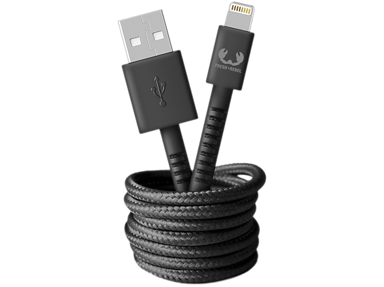Fresh N Rebel Usb-a Lightning Kabel 2 M Storm Grey (2ulc200sg)