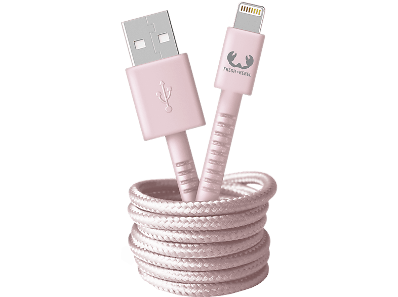 Fresh N Rebel Usb-a Lightning Kabel 2 M Smokey Pink (2ulc200sp)