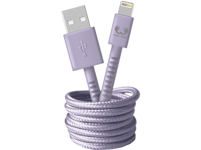 Fresh N Rebel Usb-a Lightning Kabel 2 M Dreamy Lilac (2ulc200dl)