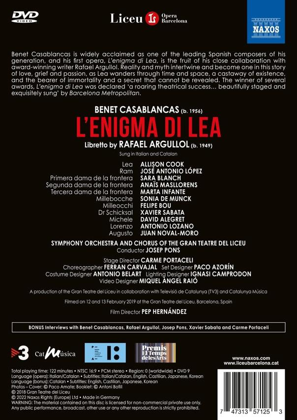 Liceu Artists, and Chorus - LEA Teatre (DVD) DI Symphony Orchestra the Gran L\'ENIGMA Various of - del