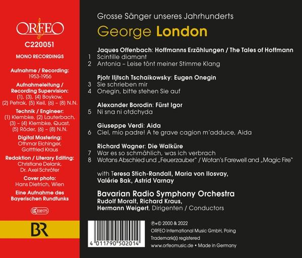 London,George/Kraus,Richard/Stich-Randall,Teresa/+ - George London  - (CD)