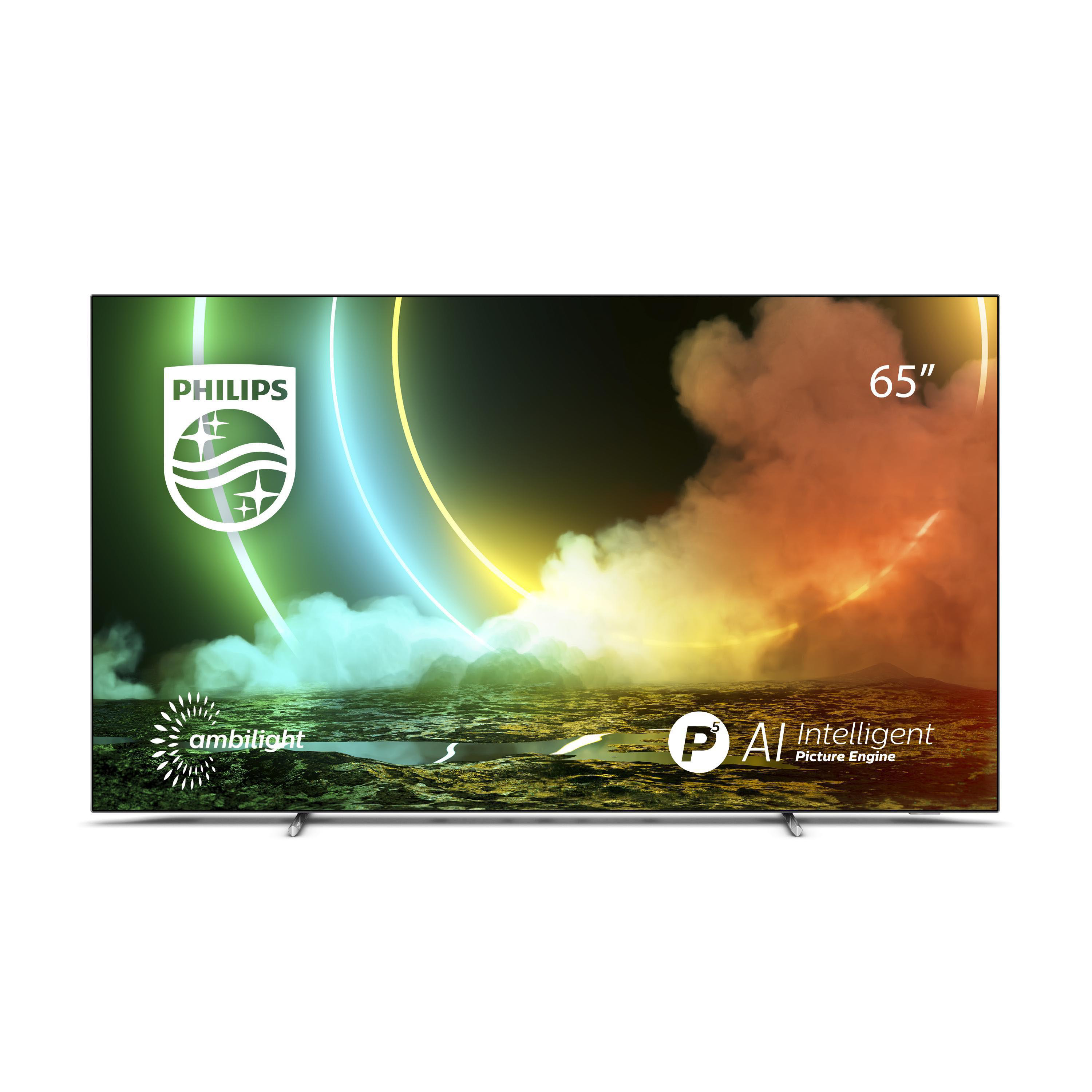 PHILIPS 65OLED706/12 OLED TV (Flat, 65 Zoll / 164 cm, UHD 4K, SMART TV, Ambilight, Android TV™ 10 (Q))