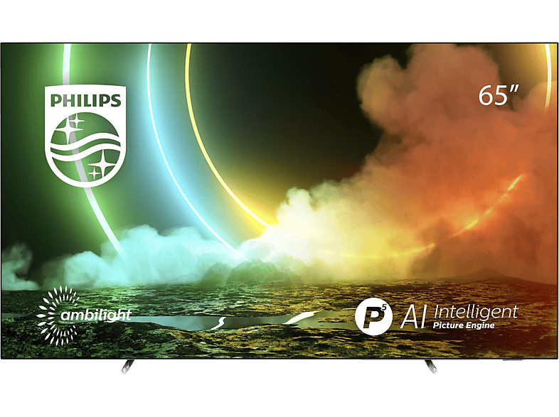 PHILIPS 65OLED706/12 OLED TV (Flat, 65 Zoll / 164 cm, UHD 4K, SMART TV, Ambilight, Android TV™ 10 (Q))