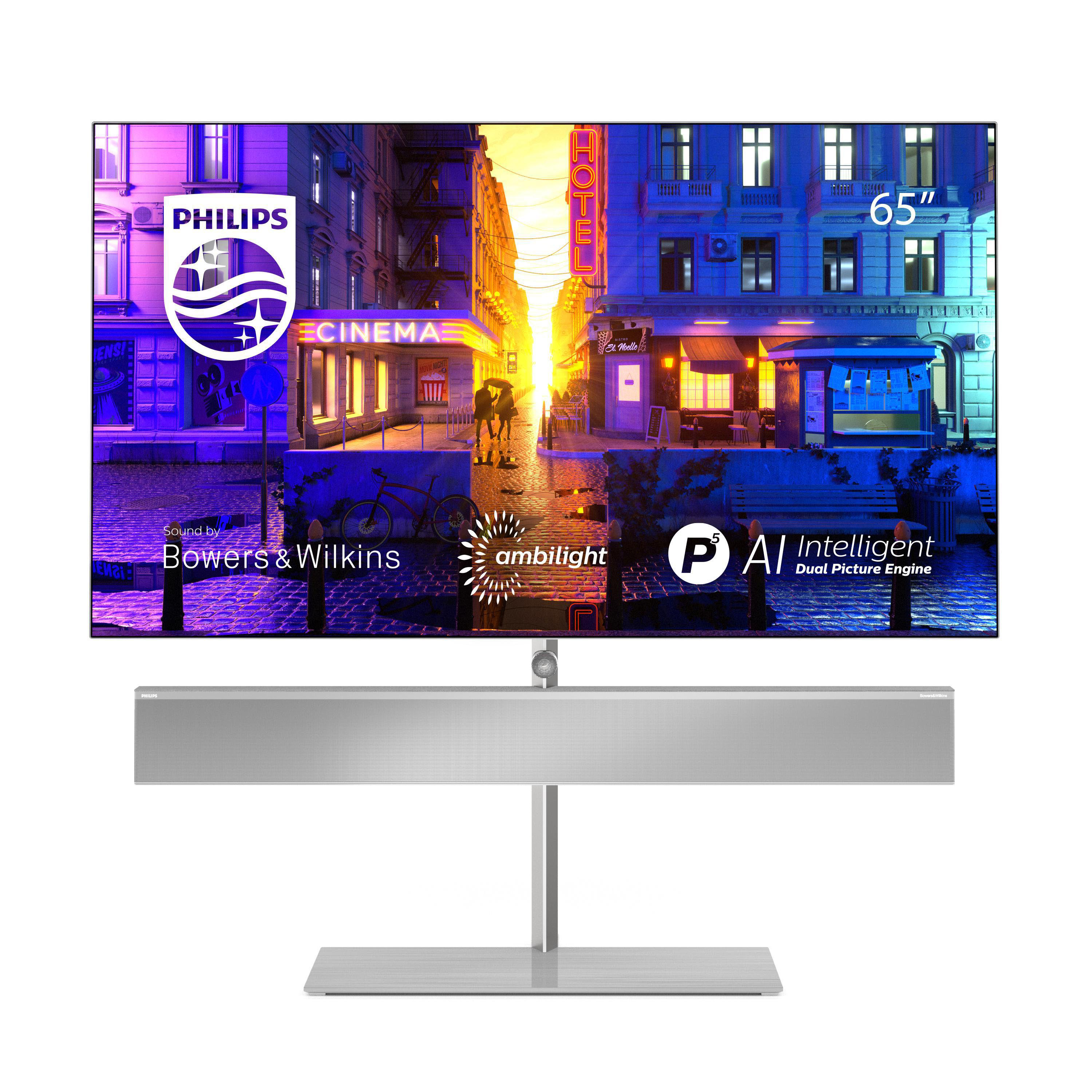 TV, / (Flat, SMART 10 Zoll 164 Ambilight, 65OLED986 PHILIPS cm, (Q)) TV TV™ OLED 65 4K, Android OLED