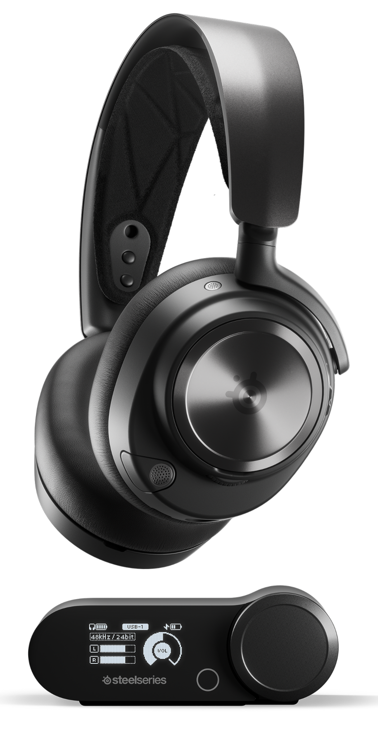 STEELSERIES Arctis Nova Pro Wireless PC és PS vezeték nélküli headset, 2,4GHz, Bluetooth, fekete (61520)