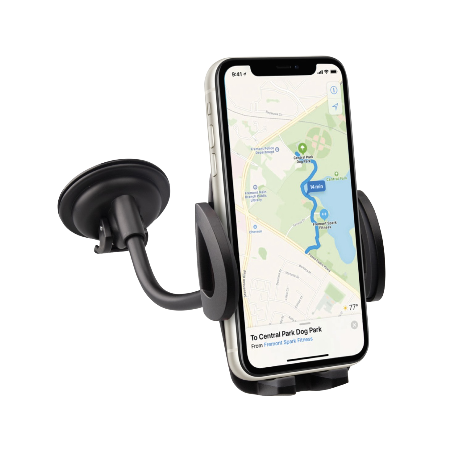 SBS MOBILE Car Holder Windshield Zwart afbeelding
