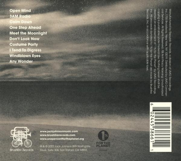 Albumhoes met oceaanscène en tekst. Bevat albumtitel, tracklijst en copyrightinformatie.