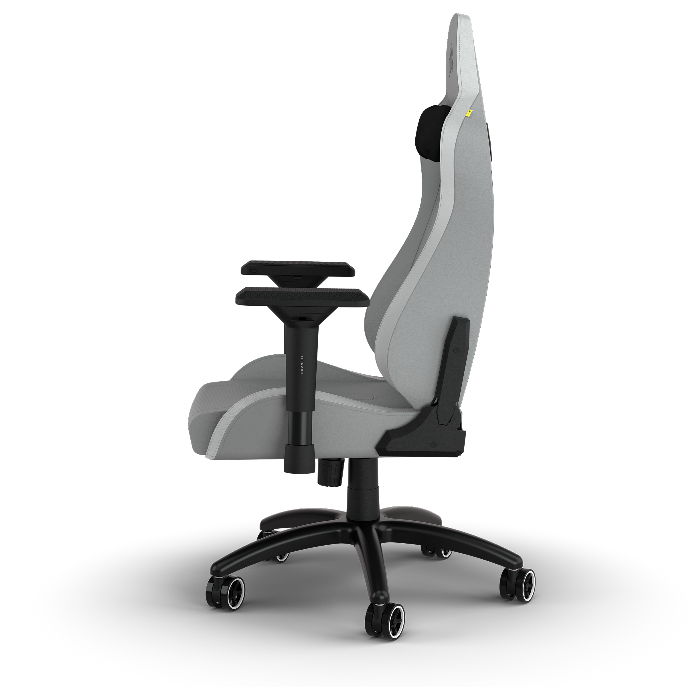 – TC200 Stuhl, CORSAIR Standard Fit, Hellgrau/Weiß Hellgrau/Weiß aus Gaming Kunstleder Gaming-Stuhl