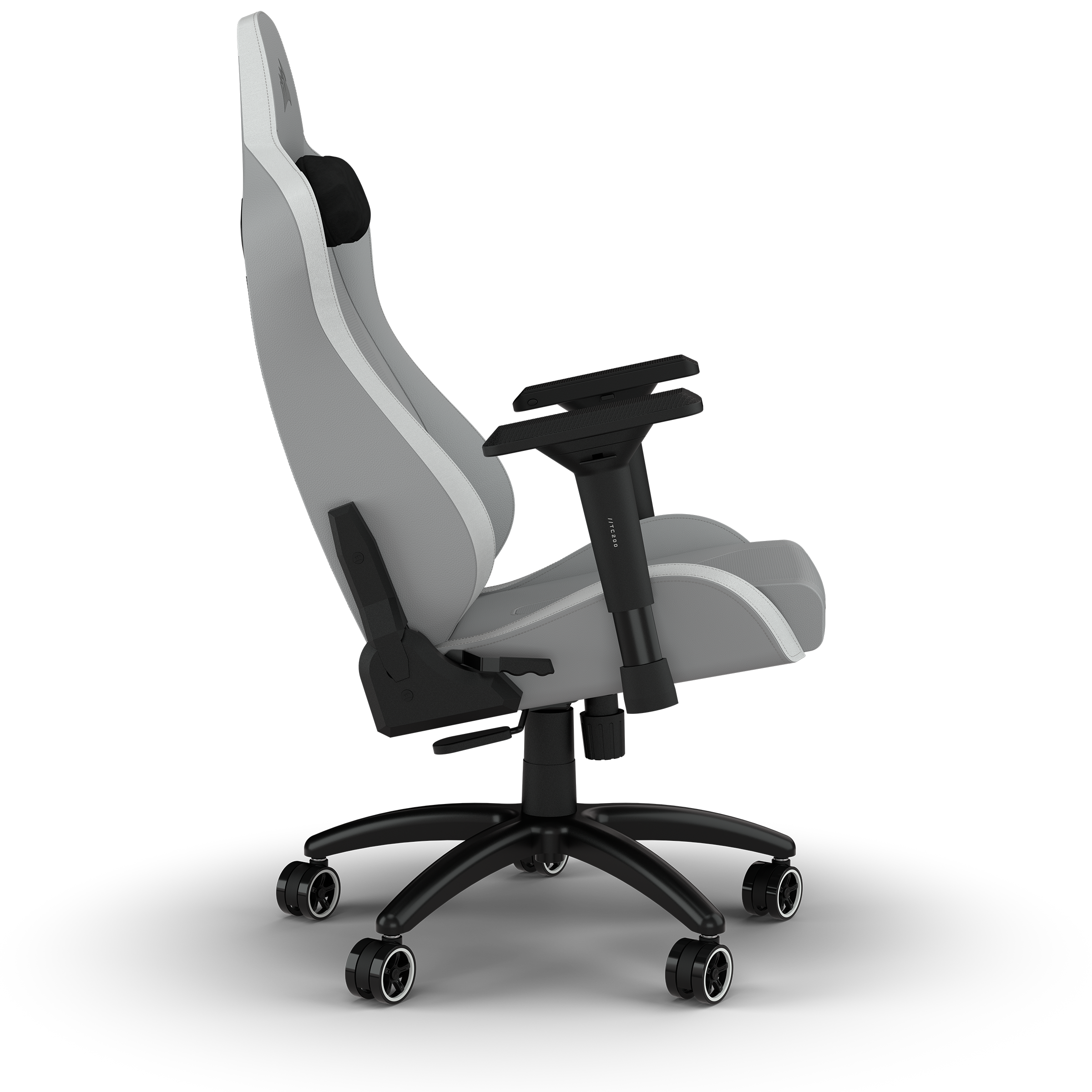 Kunstleder Fit, Gaming-Stuhl Standard aus Hellgrau/Weiß Gaming Stuhl, CORSAIR Hellgrau/Weiß – TC200